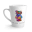 White Mosaic Bear Latte Mug