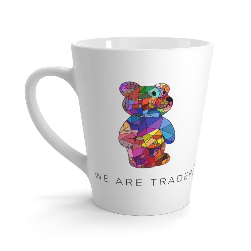 White Mosaic Bear Latte Mug