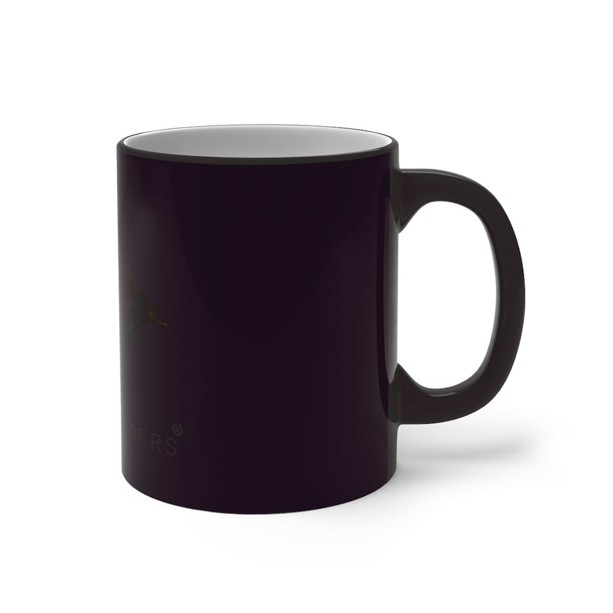 Purple Color Changing Mug with Mosaic Bull