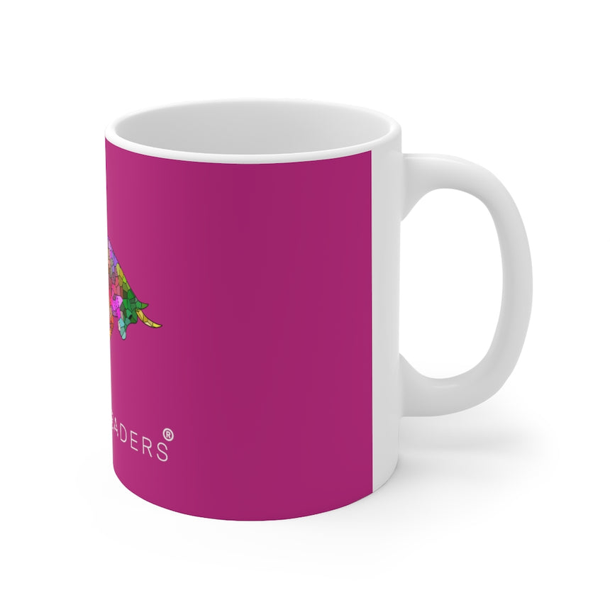 Violet Mosaic Bull Ceramic Mug 11oz