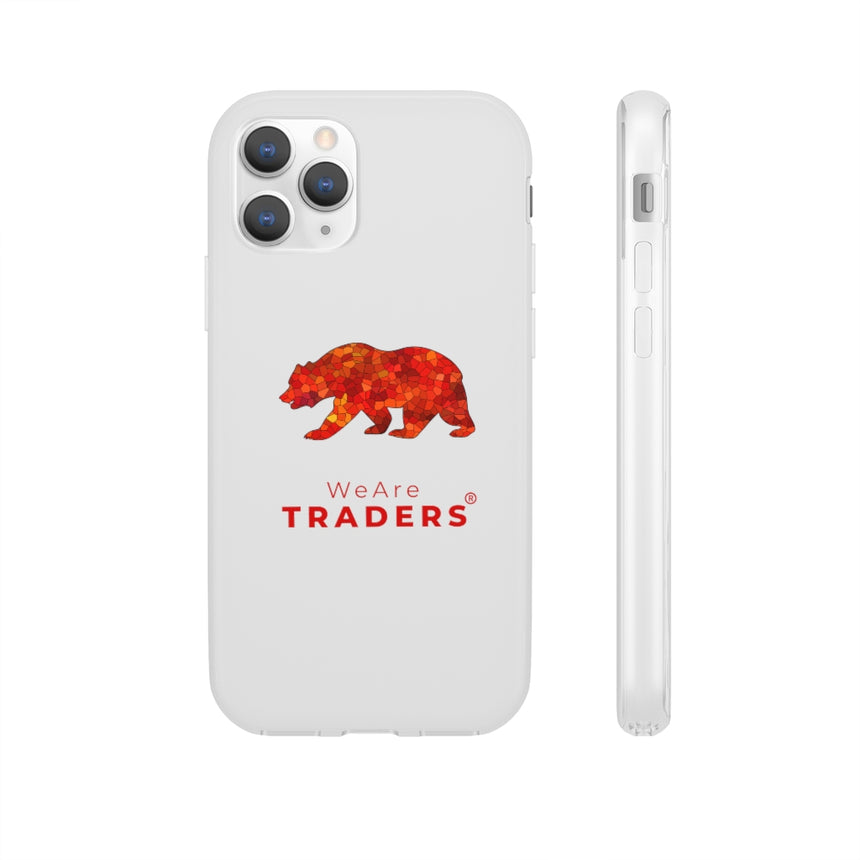 Red Mosaic Bear Flexi Phone Case