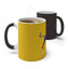 Yellow Color Changing Mug with Mosaic Bull