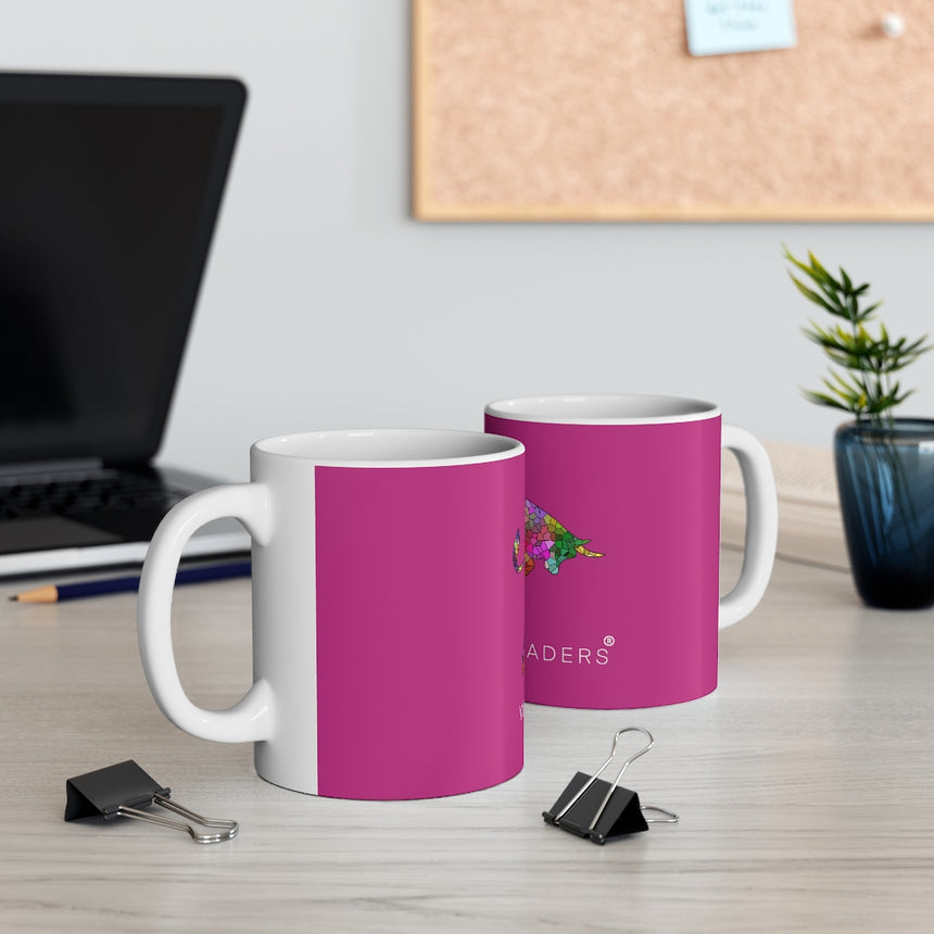 Violet Mosaic Bull Ceramic Mug 11oz