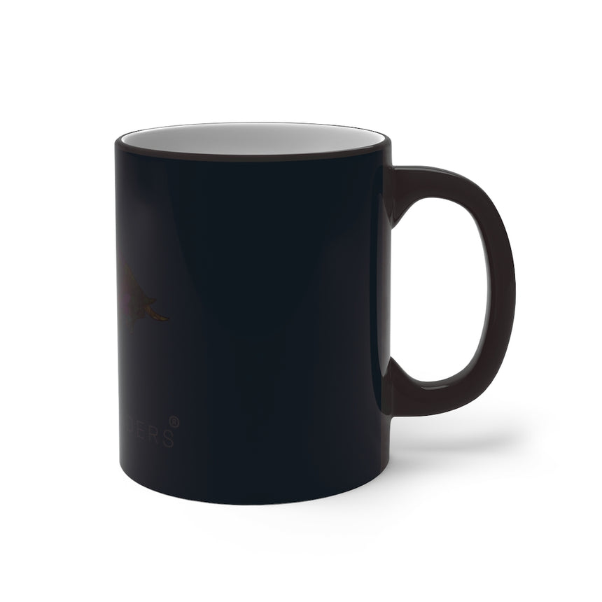 Turquoise Color Changing Mug with Mosaic Bull