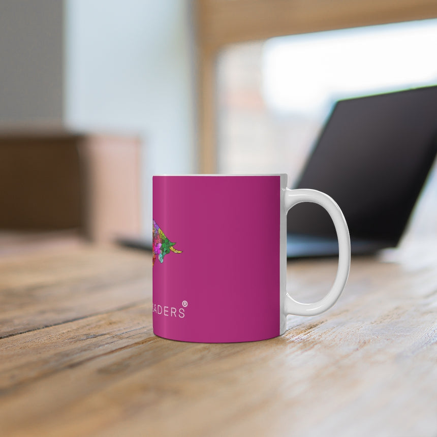 Violet Mosaic Bull Ceramic Mug 11oz