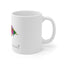 White Mosaic Bull Ceramic Mug 11oz