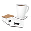 White Corkwood Coaster Set