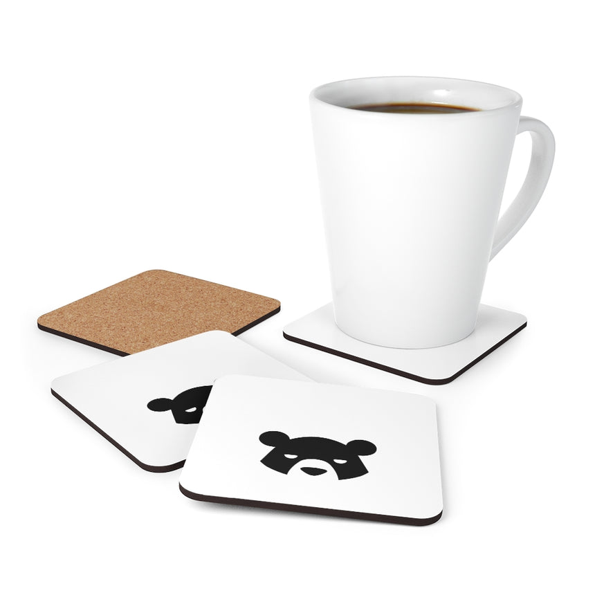 White Corkwood Coaster Set