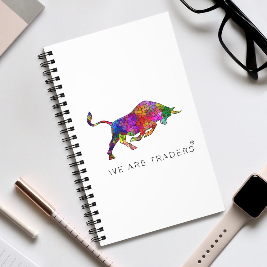 White Mosaic Bull Spiral Journal (EU)