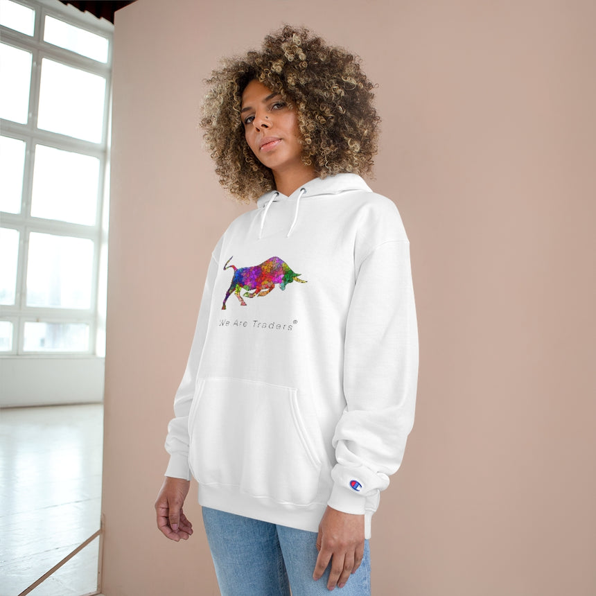 White Mosaic Bull Champion Hoodie