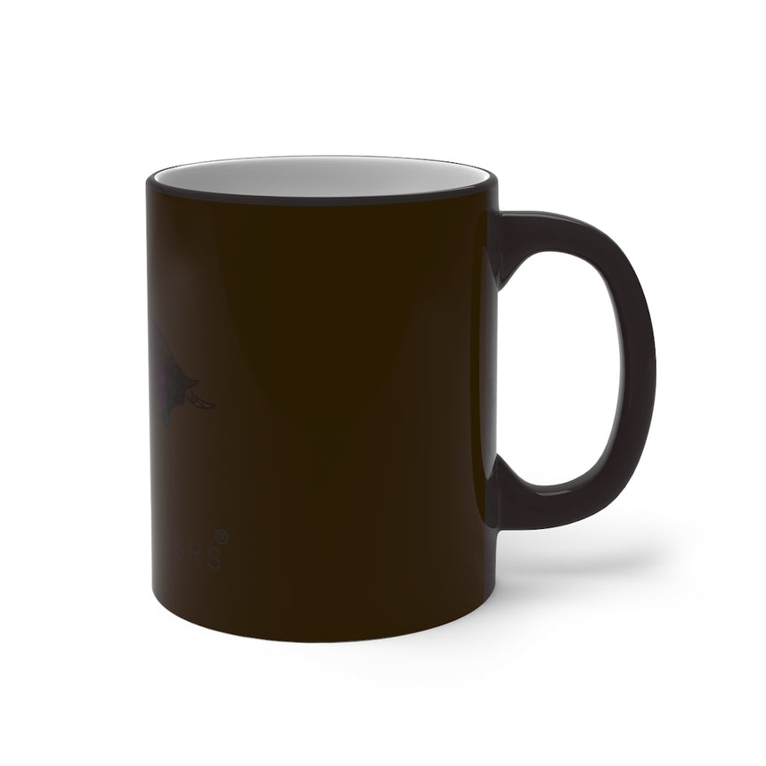 Yellow Color Changing Mug with Mosaic Bull
