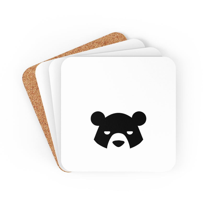 White Corkwood Coaster Set