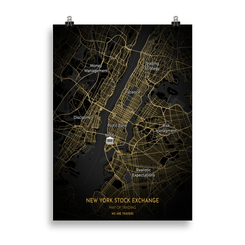 NY Trading Map Poster