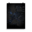 Black Europe Stock Indices Poster
