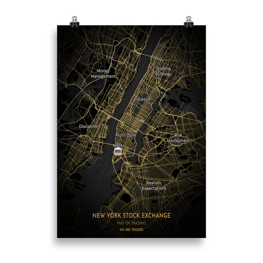 NY Trading Map Poster