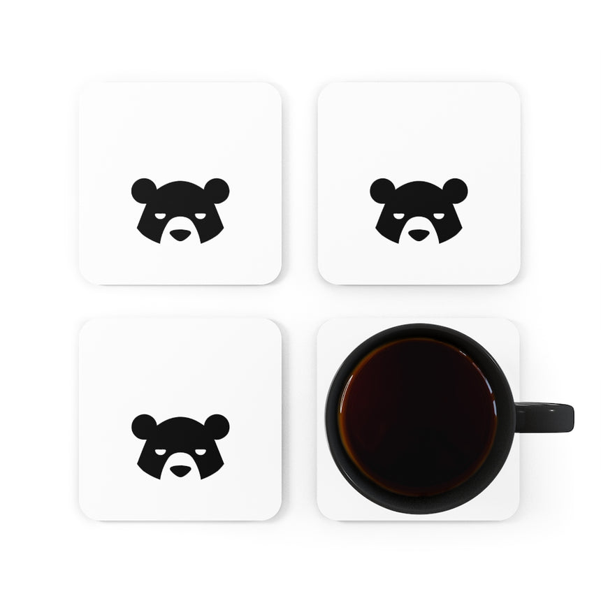 White Corkwood Coaster Set