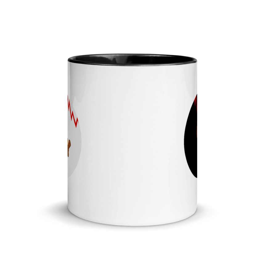 Bears on Chart white Mug - Black/ Red/ Blue/ Yellow