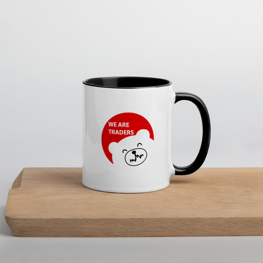 Bear Mug with Color Inside - Black/Red