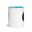 Bears on Chart white Mug - Black/ Red/ Blue/ Yellow