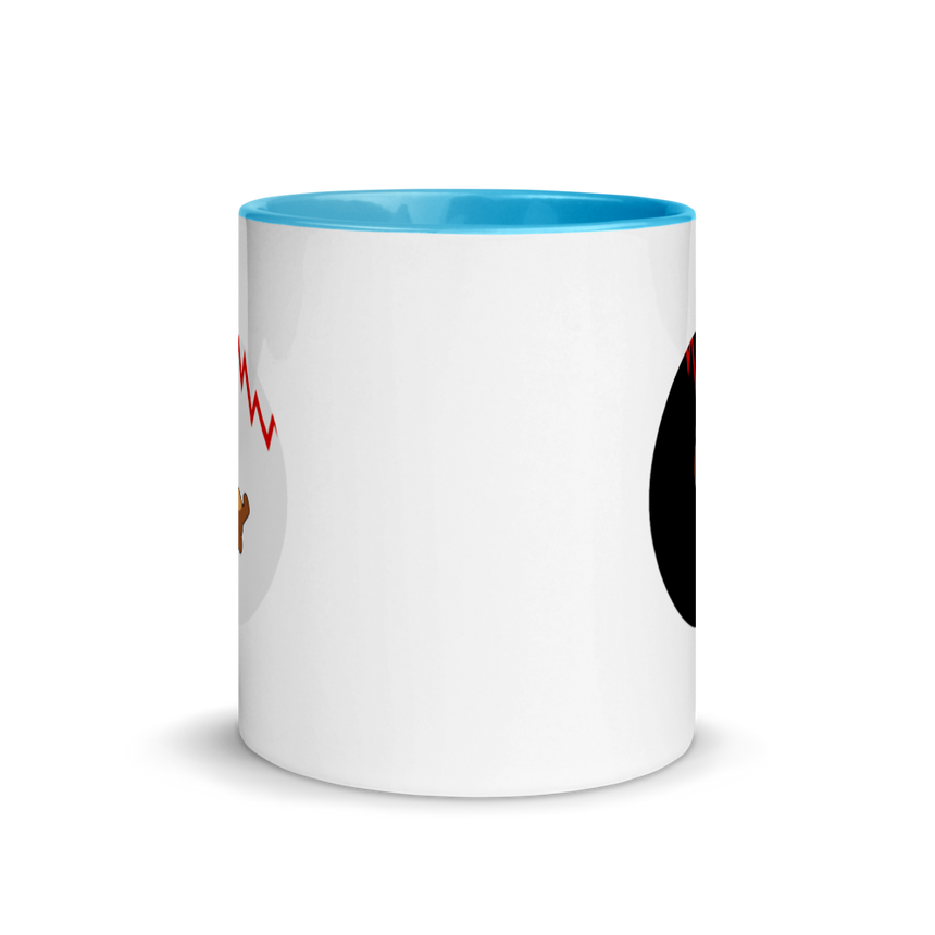 Bears on Chart white Mug - Black/ Red/ Blue/ Yellow