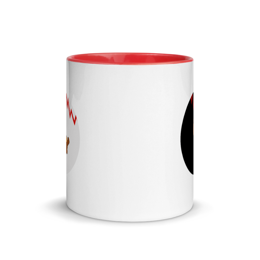 Bears on Chart white Mug - Black/ Red/ Blue/ Yellow