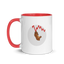 Bears on Chart white Mug - Black/ Red/ Blue/ Yellow