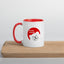 Bear Mug with Color Inside - Black/Red