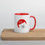 Bear Mug with Color Inside - Black/Red