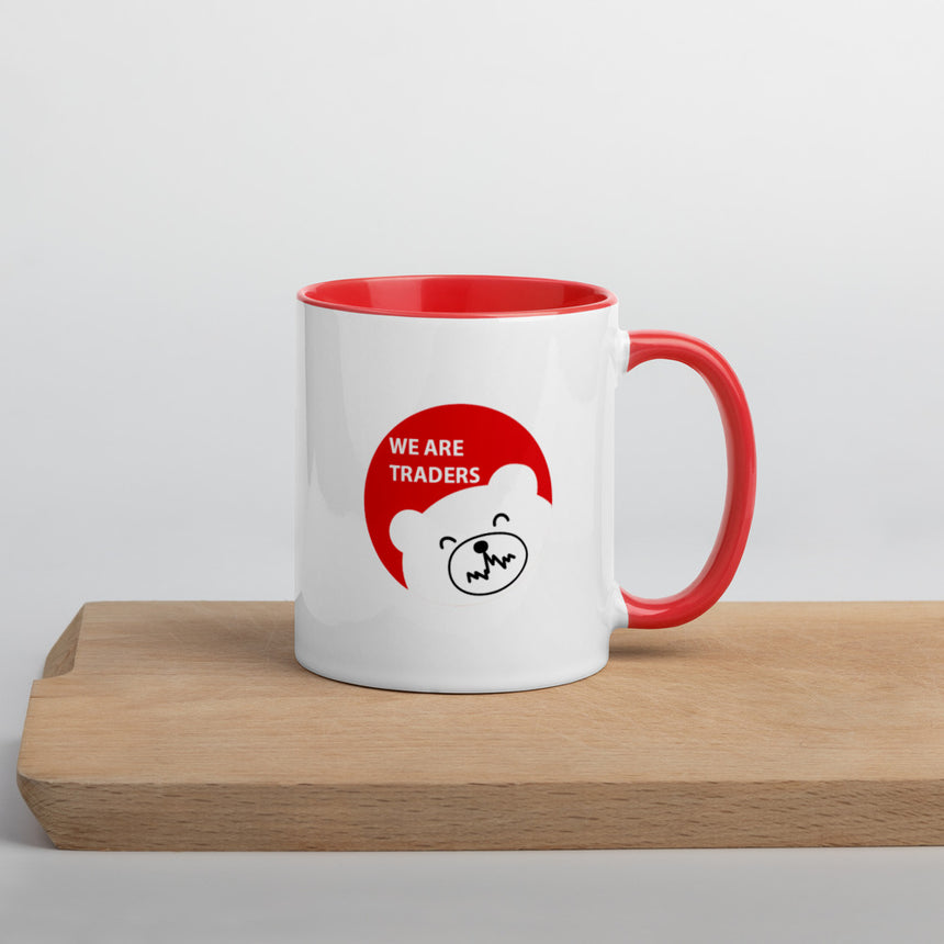Bear Mug with Color Inside - Black/Red