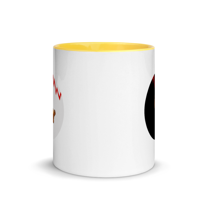Bears on Chart white Mug - Black/ Red/ Blue/ Yellow