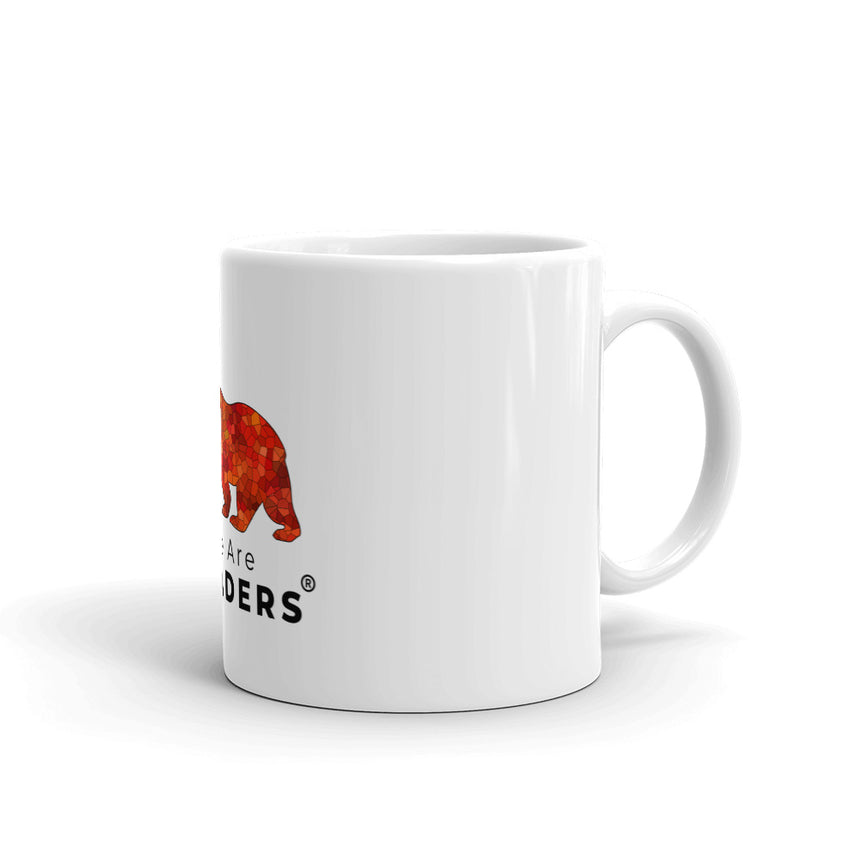 Mosaic Bear White glossy mug