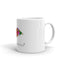 Mosaic Bull white glossy mug